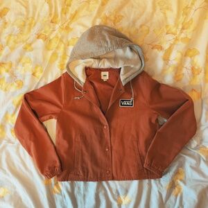 vans rust orange twill jacket
